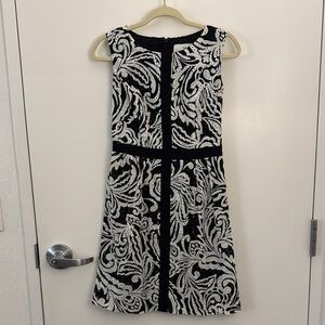 Tabitha by Anthropologie Black and White Sheath Midi Dress